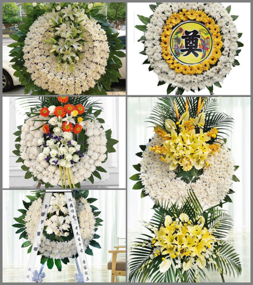 山东青岛平度市旧店镇东营村花圈速递